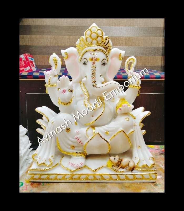 Marble Ganesh Murti Manufacturer Makrana Marble Ganesh Ji Statue Jaipur